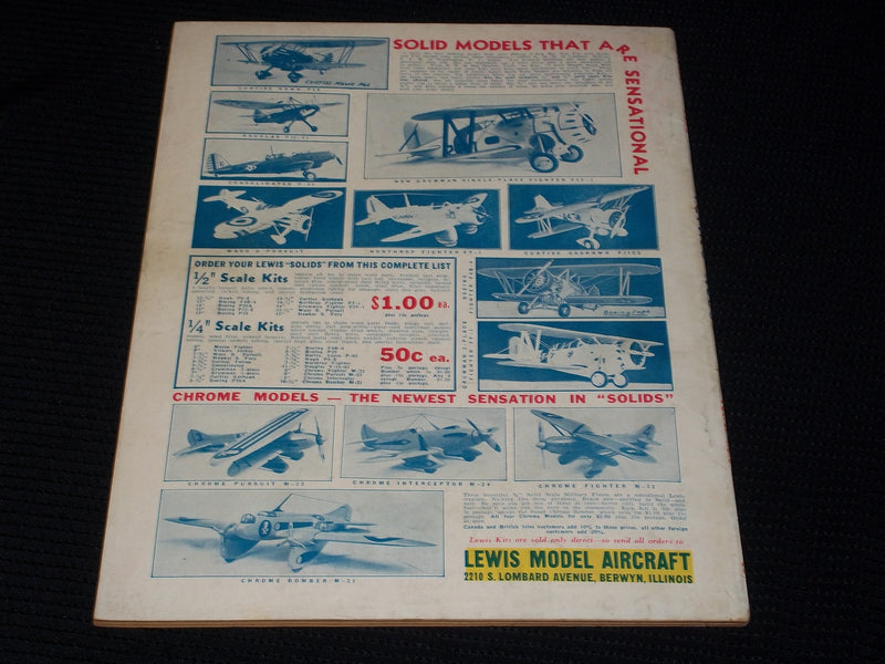 1935 OCTOBER FLYING ACES MAGAZINE ILLUSTRATED FRONT COVER - E 144