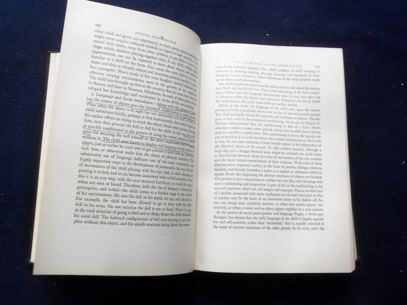 1931 SOCIAL PSYCHOLOGY HARDCOVER BOOK BY KIMBALL YOUNG - KD 8396