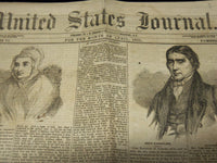 1855 APRIL UNITED STATES JOURNAL NEWSPAPER - JOHN RANDOLPH - NP 3879D
