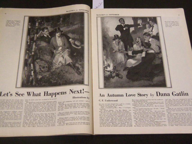 1917 SEPTEMBER MCCLURE'S MAGAZINE - NEYSA MCMEIN COVER - ELLA WILCOX - ST 6939