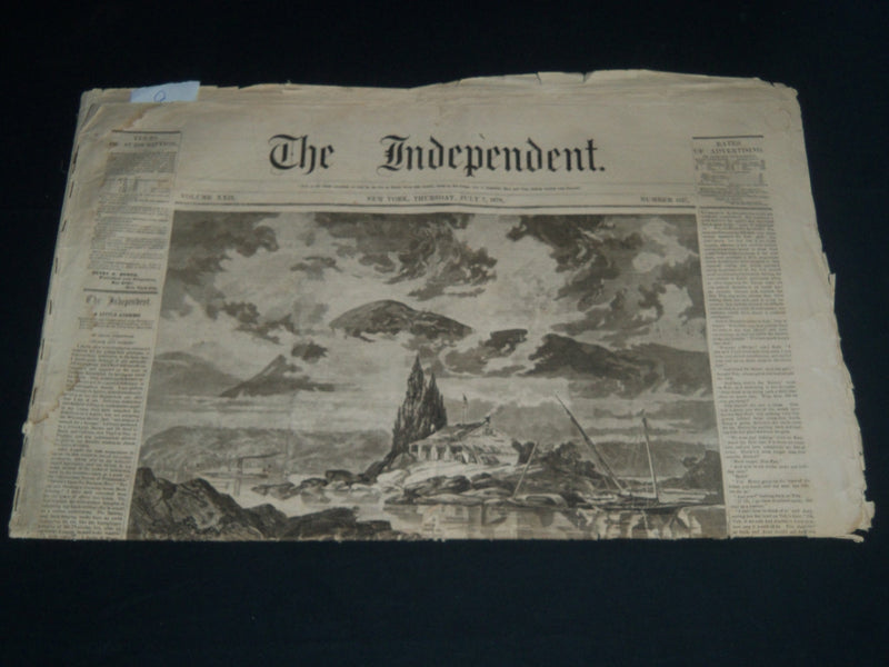 1870 JULY 7 THE INDEPENDENT NEWSPAPER - CHARLES DICKENS THE CHILDREN - NT 7624