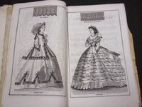 1865 PETERSON'S LADIES NATIONAL MAGAZINE LOT OF 3 - GREAT PATTERNS - WR 591H