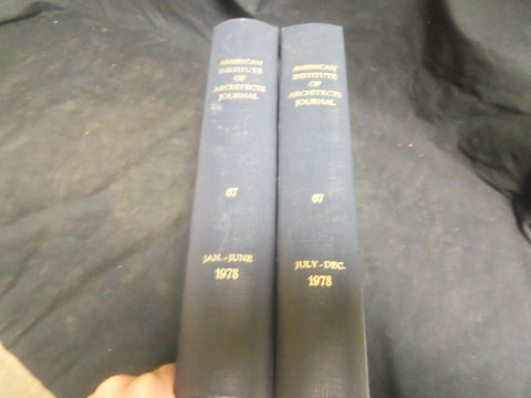 1978 AMERICAN INSTITUTE OF ARCHITECTS 2 BOUND VOLUMES - NICE PHOTOS - R 865