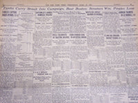 1926 APRIL 14 NEW YORK TIMES - BASEBALL RETURNS AS ROBINS BLANK GIANTS - NT 5050