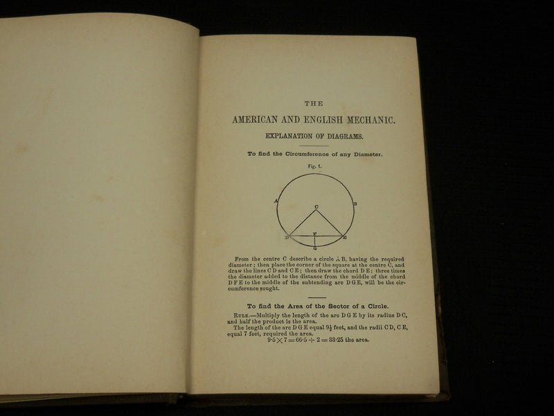 1889 THE ENGLISH AND AMERICAN MECHANICAL HARDCOVER BOOK BY CLEVE - KD 7475
