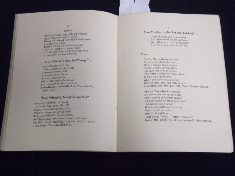 1940'S THE TEELA-WOOKET CAMPS BOOK - SOFTCOVER - J 8187