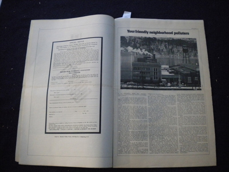1972 HUDSON VALLEY VOICE NEWSPAPER - VOL. 1, ISSUE 1 - NP 6006