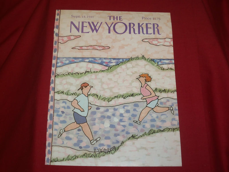 1987 SEPTEMBER 14 NEW YORKER MAGAZINE FRONT COVER ONLY - GREAT ART FOR FRAMING