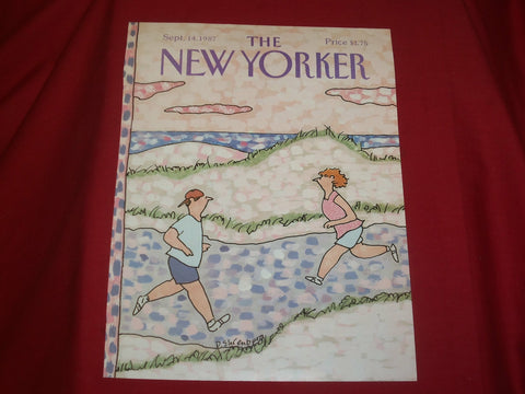 1987 SEPTEMBER 14 NEW YORKER MAGAZINE FRONT COVER ONLY - GREAT ART FOR FRAMING