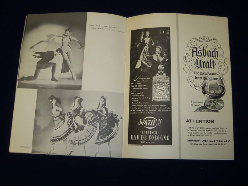 1956-1957 DANCE THEATRE - BERLIN BALLET PROGRAM - TATJANA GSOVSKY - J 5111