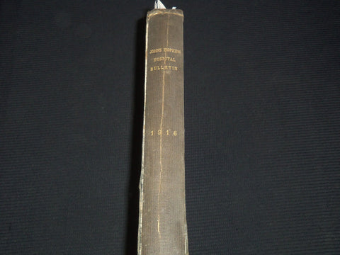 1916 JOHNS HOPKINS HOSPITAL BULLETIN BOUND VOLUME NO. 27 - KD 5403K