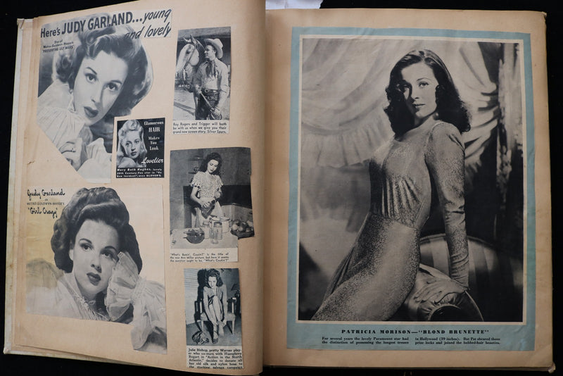 1940'S HOLLYWOOD STARS SCRAPBOOK - BETTY GRABLE - SHIRLEY TEMPLE - E 24879