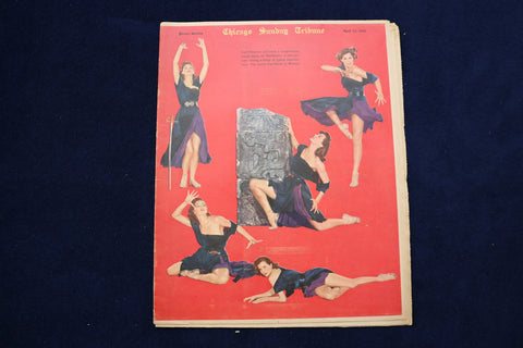 1953 APRIL 12 CHICAGO TRIBUNE MAGAZINE - CYD CHARISSE COVER - E 22144