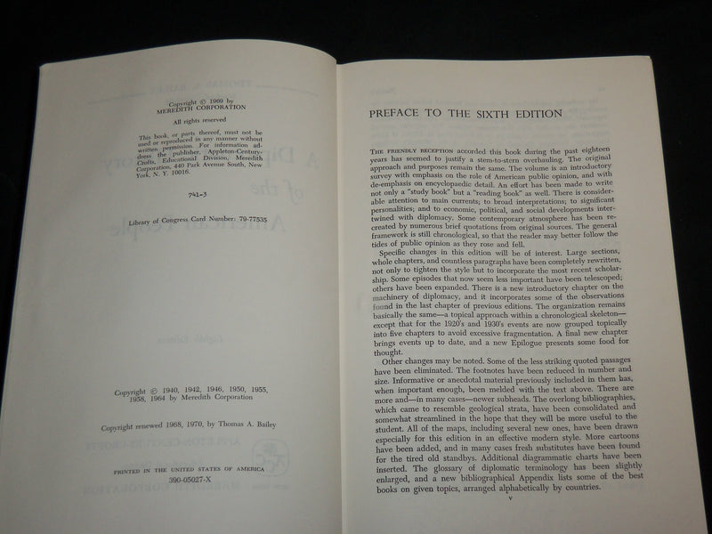 1979 A DIPLOMATIC HISTORY OF THE AMERICAN PEOPLE HARDCOVER BOOK - KD 7163