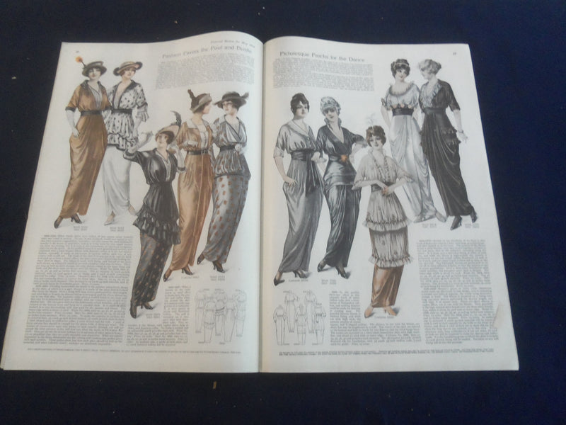 1914 MAY PICTORIAL REVIEW MAGAZINE - GREAT ILLUSTRATIONS - B 2801X