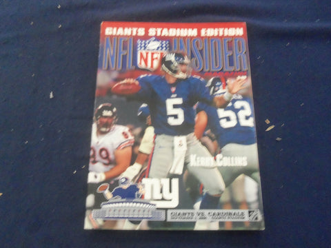2000 SEP 3 NFL INSIDER MAGAZINE - NY GIANTS VS. ARIZONA CARDINALS - ST 2968C