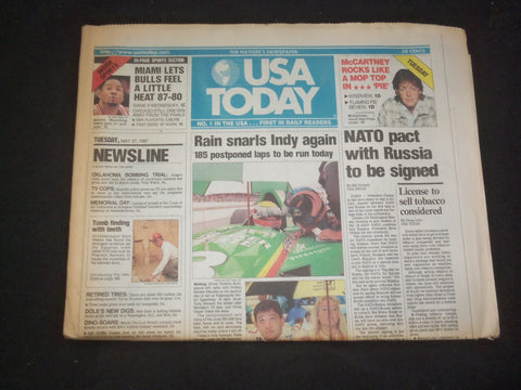 1997 MAY 27 USA TODAY NEWSPAPER - NATO PACT WITH RUSSIA TO BE SIGNED - NP 7865