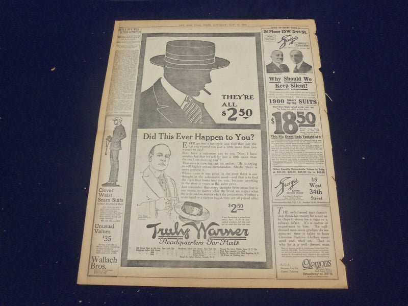 1919 MAY 17 NEW YORK TIMES - ALL 3 SEAPLANES NEARING THE AZORES - NT 9250