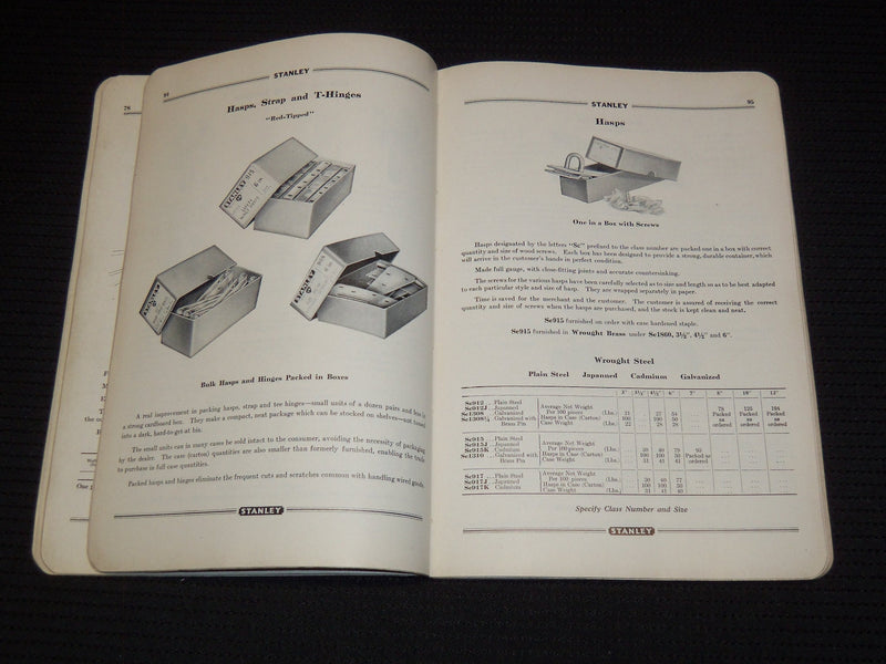 1938 STANLEY WORKS HARDWARE CATALOG NO. 61 - NEW BRITAIN CONNECTICUT - J 8083