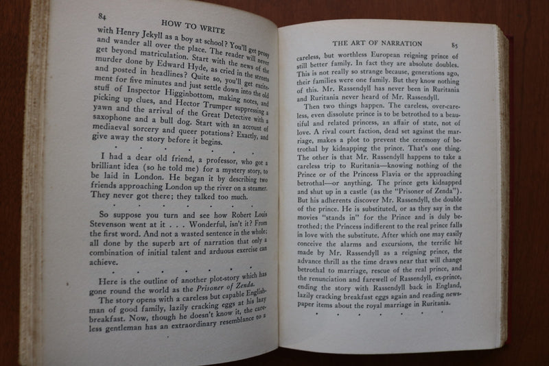 1943 HOW TO WRITE HARDCOVER BOOK BY STEPHEN LEACOCK - KD 9601