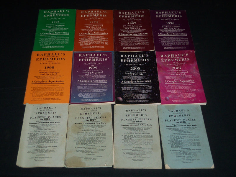 1948-2008 RAPHAEL'S ASTRONOMICAL EPHEMERIS OF PLANETS MAGAZINE LOT OF 53- O 290