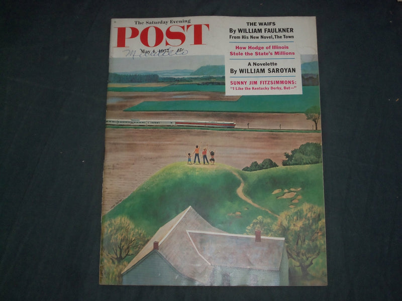 1957 MAY 4 THE SATURDAY EVENING POST MAGAZINE - ILLUSTRATED COVER - SP 2481B