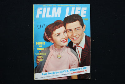 1956 APRIL FILM LIFE MAGAZINE - DEBBIE REYNOLDS-EDDIE FISHER COVER - E 24587