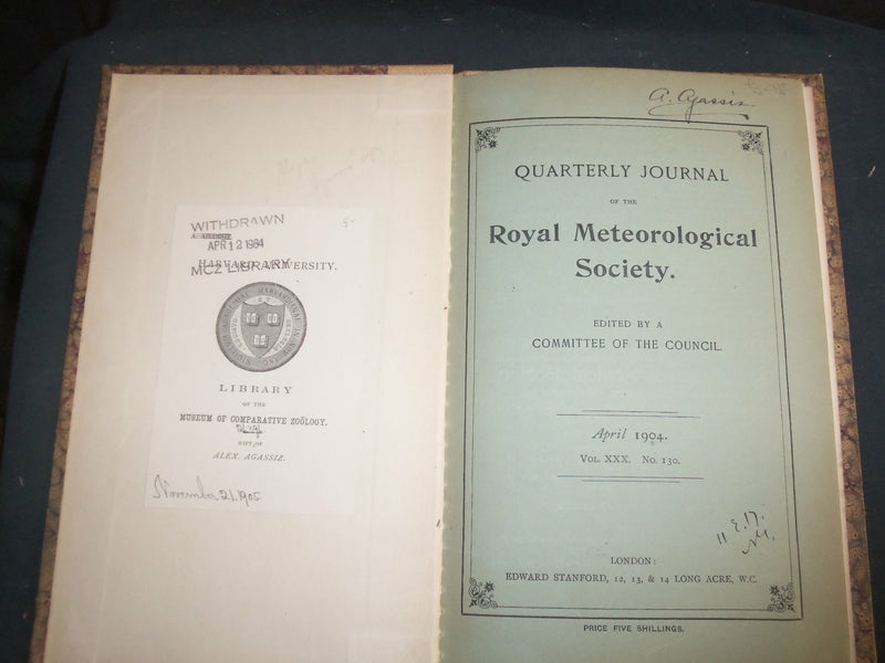 1904 QUARTERLY JOURNAL OF THE ROYAL METEOROLOGICAL SOCIETY - J 4884