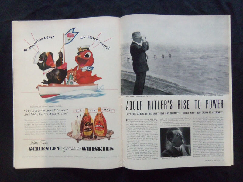 1940 AUGUST 19 LIFE MAGAZINE - PARACHUTE TRAINEE - L 196