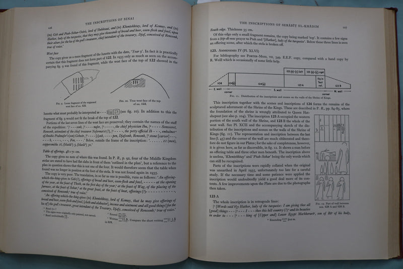 1955 THE INSCRIPTIONS OF SANAI PART II HARDCOVER BOOK - KD 9710