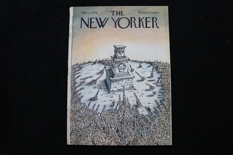 1976 MARCH 1 NEW YORKER MAGAZINE - GREAT ILLUSTRATED COVER - NY 2922
