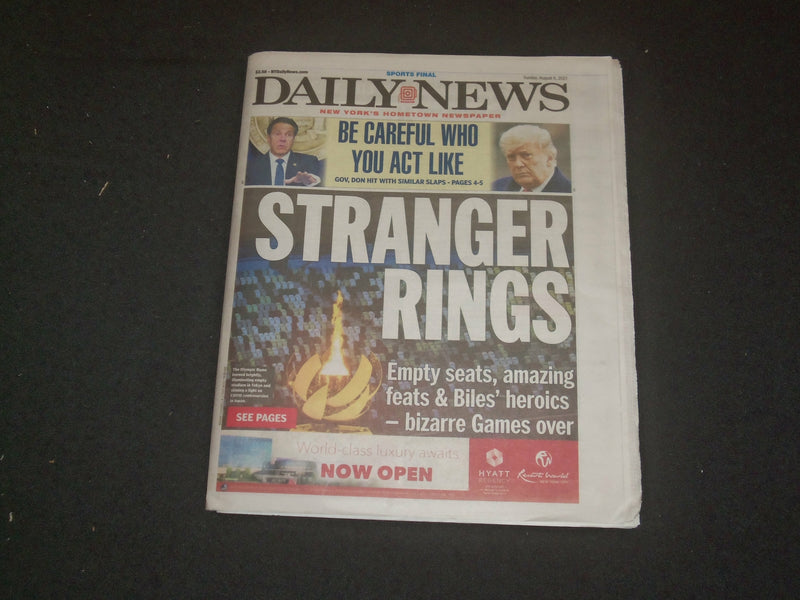 2021 AUGUST 8 NEW YORK DAILY NEWS NEWSPAPER - CUOMO SIMILAR CHARGES TO TRUMP