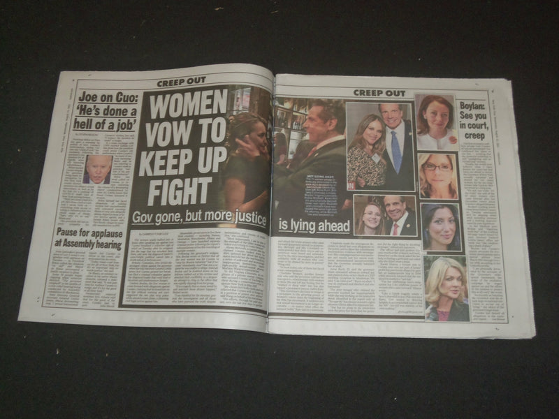 2021 AUGUST 11 NEW YORK POST NEWSPAPER - GOV. ANDREW CUOMO RESIGNS