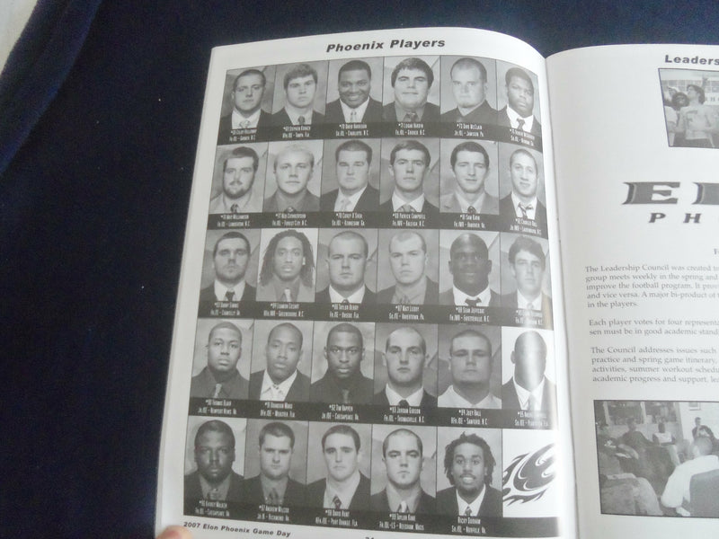 2007 SEP 29 FOOTBALL PROGRAM - ELON UNIV VS APPALACHIAN STATE UNIV - SP 1215P