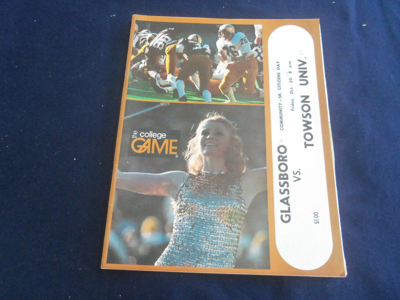 1978 OCT 20 TOWSON STATE UNIV VS GLASSBORO STATE FOOTBALL PROGRAM - ST 5883N
