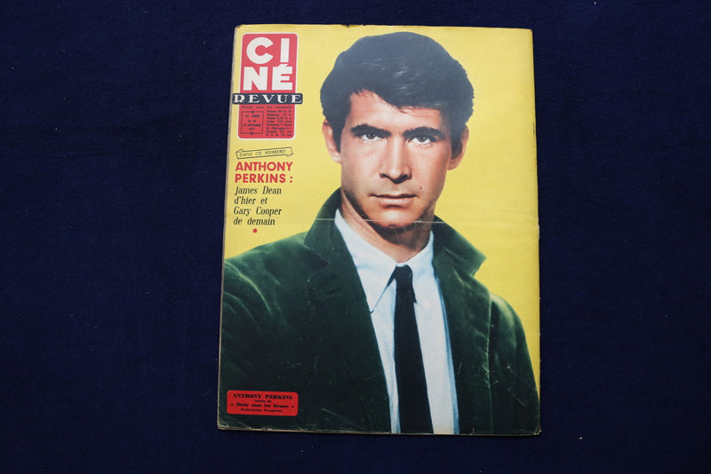 1957 NOV 29 CINE REVUE MAGAZINE - JEAN SIMMONS-ANTHONY PERKINS COVER - E 22011