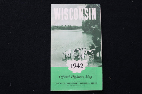 1942 WISCONSIN OFFICIAL HIGHWAY MAP - K 1984