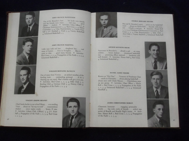 1944 THE TELELOG ST. BENEDICT'S PEPARATORY SCHOOL YEARBOOK - NEWARK, NJ- YB 3121