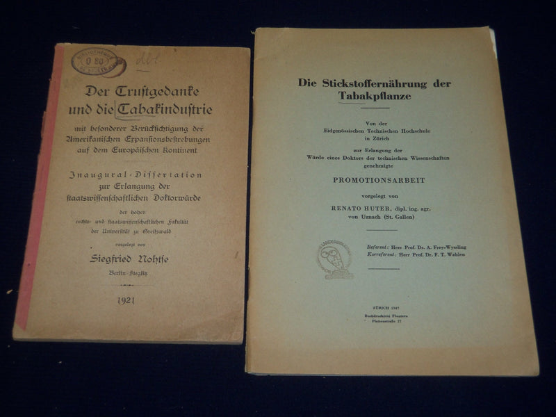 1800'S-1947 GERMAN TABAK PERIODICALS LOT OF 4 DIFFERENT - SOFTCOVER - O 3086L