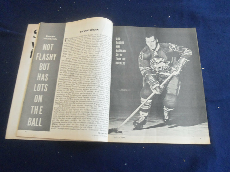 1968 MARCH HOCKEY PICTORIAL MAGAZINE - DETROIT REDWINGS COVER - ST 200T
