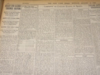 1920 AUGUST 2 NEW YORK TIMES - RED ARMY 75 MILES FROM WARSAW - NT 8547