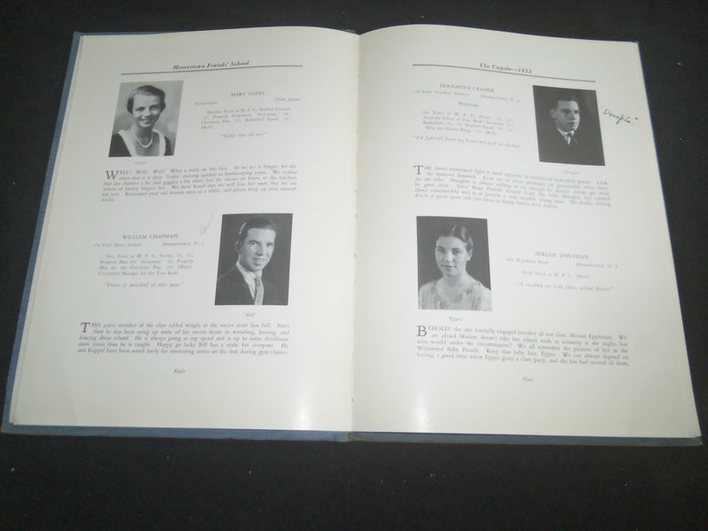 1932 THE CUPOLA MOORESTOWN FRIENDS' SCHOOL YEARBOOK - MOORESTOWN, NJ - YB 2563