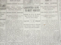 1920 NOVEMBER 6 NEW YORK TIMES - CAPRENTIER SIGNS TO MEET DEMPSEY - NT 8446