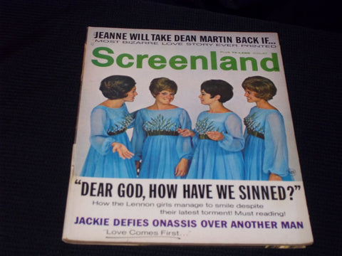 1970 AUGUST SCREENLAND PLUS TV LAND MAGAZINE - THE LENNONS - E 13577
