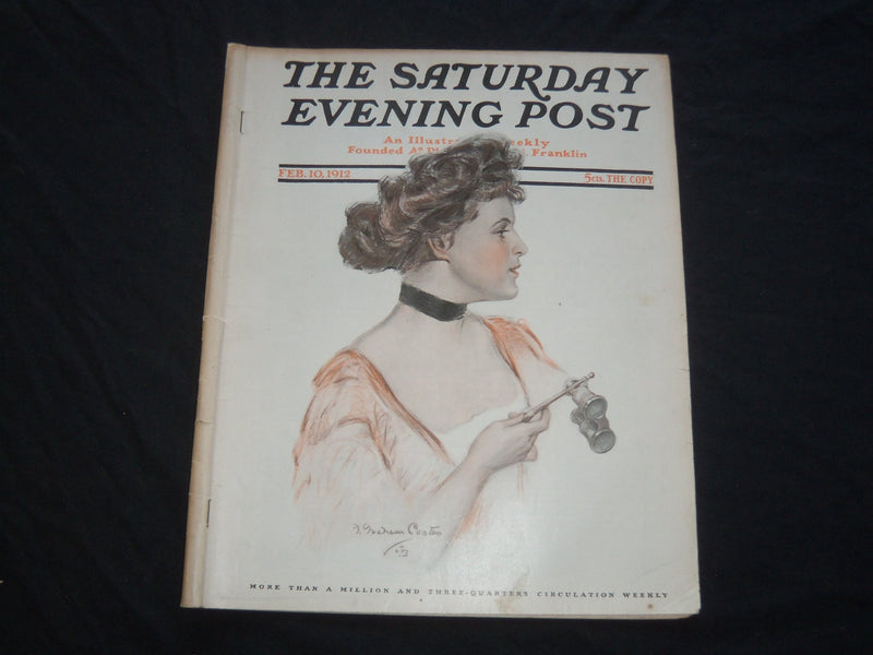 1912 FEBRUARY 10 THE SATURDAY EVENING POST MAGAZINE - ILLUSTRATED COVER - SP 626