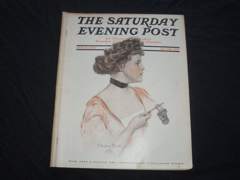 1912 FEBRUARY 10 THE SATURDAY EVENING POST MAGAZINE - ILLUSTRATED COVER - SP 626