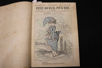 1890'S PETIT JOURNAL POUR RIRE FRENCH MAGAZINE VOLUMES LOT OF 2 - VOLUME 1 NO. 1