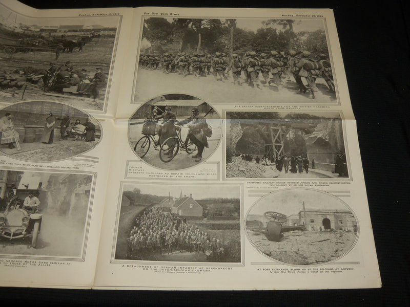 1914 NOVEMBER 15 NEW YORK TIMES PICTURE SECTION - ANTWERP - NP 5610