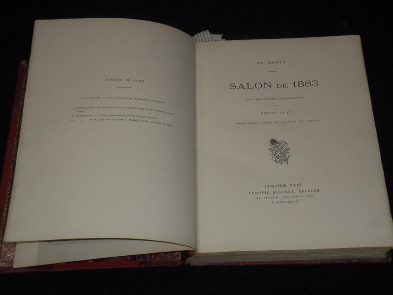 1883 SALON DE PH. BURTY PLANCHES EN PHOTOGRAVURE VOLUME - KD 1380A