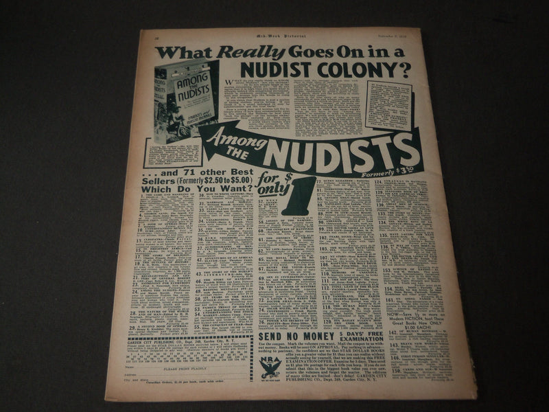 1933 SEPT 9 MID-WEEK PICTORIAL MAGAZINE SECTION - HELEN WILLS MOODY - J 3204